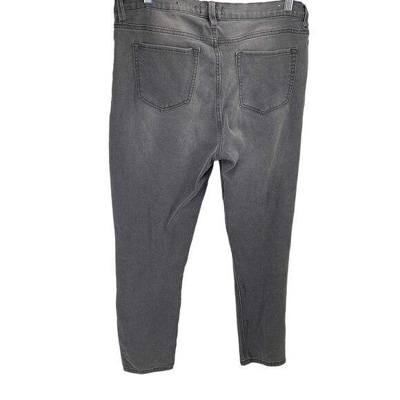 JANE Jeans high waist Casual Mid Rise Skinny Jeans Denim Pants Black 14 Large - Picture 5 of 9